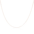 Chaîne gourmette fine en or rose 9 carats, taille diamant, 40 à 45 cm