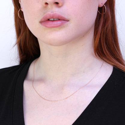 Chaîne Belcher légère en or rose 9 carats, 40 à 50 cm