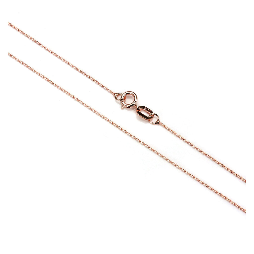 Chaîne Belcher légère en or rose 9 carats, 40 à 50 cm