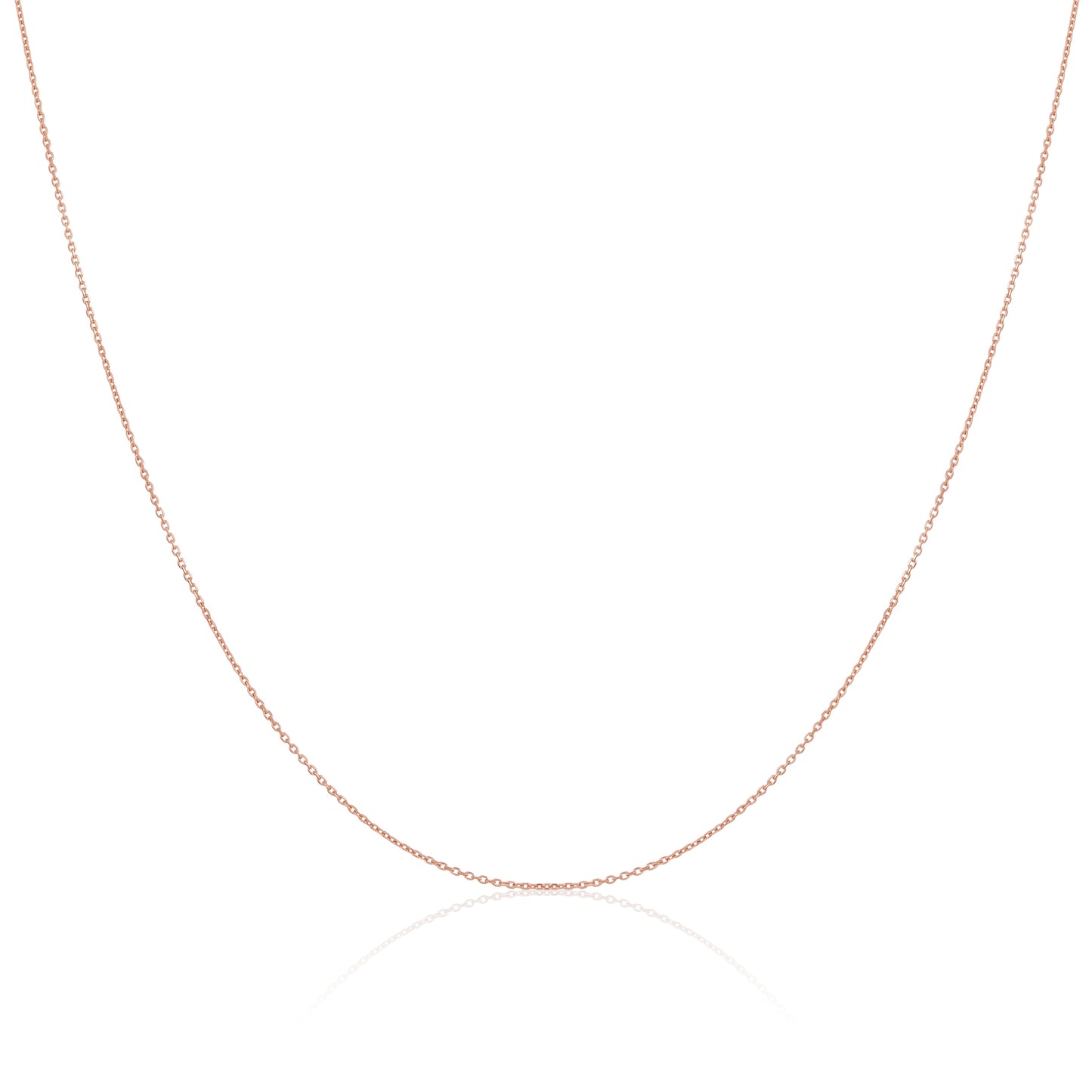 Chaîne Belcher légère en or rose 9 carats, 40 à 50 cm