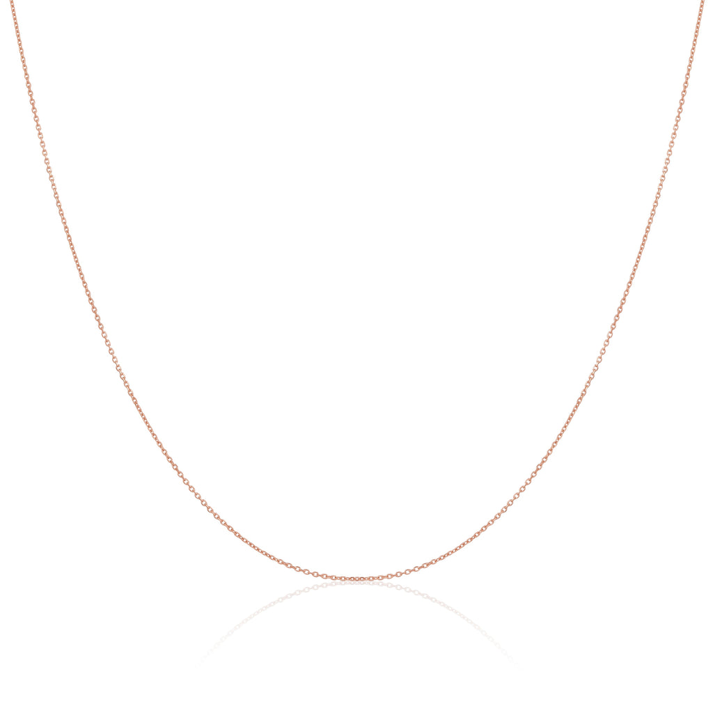 Chaîne Belcher légère en or rose 9 carats, 40 à 50 cm