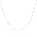 Chaîne Belcher légère en or rose 9 carats, 40 à 50 cm