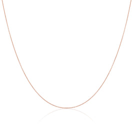 Chaîne Belcher légère en or rose 9 carats, 40 à 50 cm