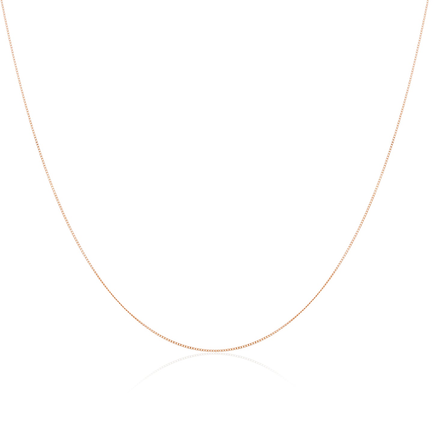 Chaîne gourmette en or rose 9 carats taille diamant de 40 à 50 cm
