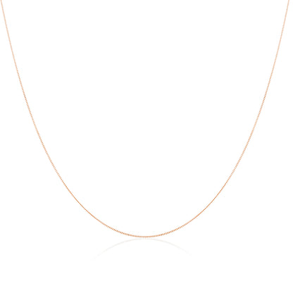 Chaîne gourmette en or rose 9 carats taille diamant de 40 à 50 cm