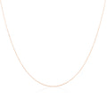 Chaîne gourmette en or rose 9 carats taille diamant de 40 à 50 cm