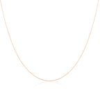 Chaîne gourmette en or rose 9 carats taille diamant de 40 à 50 cm