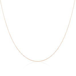 Chaîne gourmette en or rose 9 carats taille diamant de 40 à 50 cm
