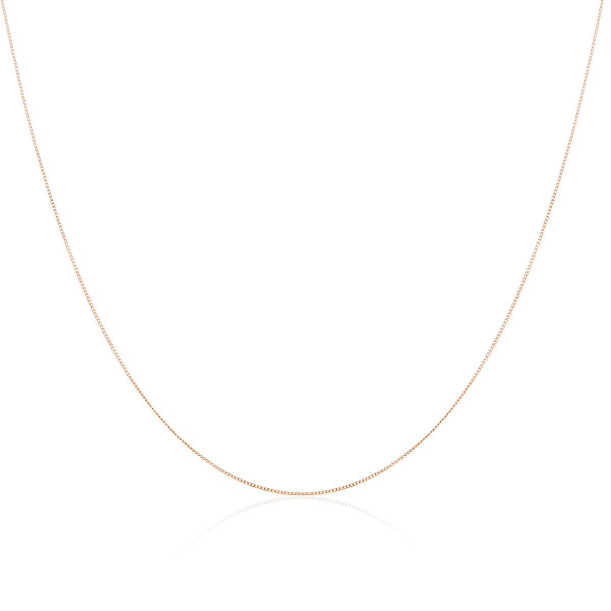 Chaîne gourmette en or rose 9 carats taille diamant de 40 à 50 cm