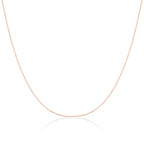 Chaîne gourmette en or rose 9 carats taille diamant