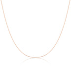 Chaîne gourmette en or rose 9 carats taille diamant