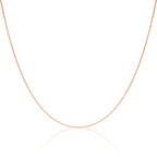 Chaîne gourmette en or rose 9 carats taille diamant de 40 à 50 cm