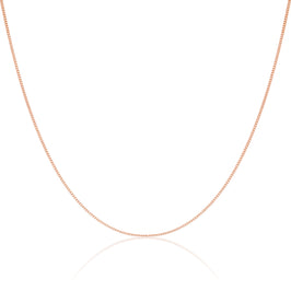 Chaîne gourmette en or rose 9 carats taille diamant de 40 à 50 cm