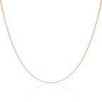 Chaîne gourmette en or rose 9 carats taille diamant de 40 à 50 cm