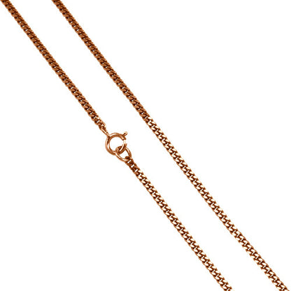 Chaîne gourmette en or rose 9 carats taille diamant