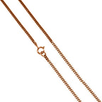 Chaîne gourmette en or rose 9 carats taille diamant