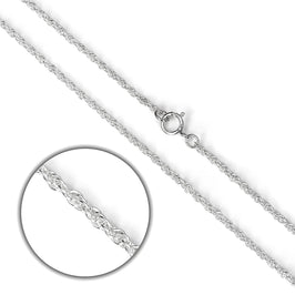 Chaîne en argent sterling Prince de Galles de 40 à 60 cm