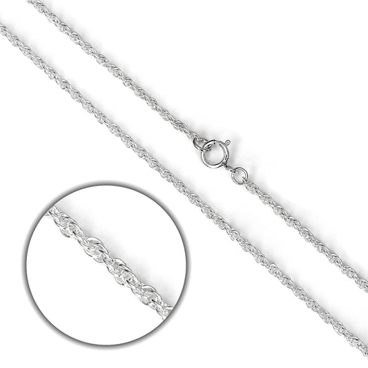 Chaîne en argent sterling Prince de Galles de 16 à 24 pouces