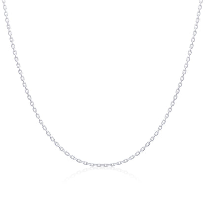 Chaîne en argent sterling taille diamant de 40 à 45 cm