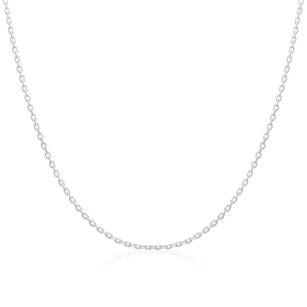 Chaîne en argent sterling taille diamant de 40 à 45 cm