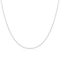 Chaîne en argent sterling taille diamant de 40 à 45 cm