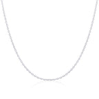 Chaîne en argent sterling taille diamant de 40 à 45 cm