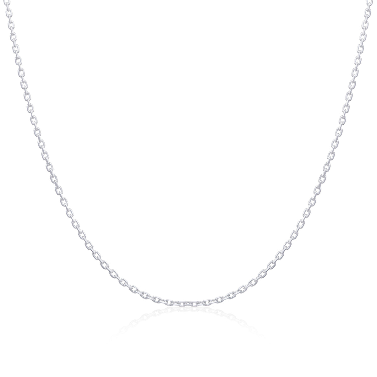 Chaîne en argent sterling taille diamant de 40 à 45 cm