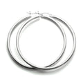 Boucles d'oreilles créoles carrées en argent sterling de 2 mm