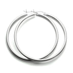 Boucles d'oreilles créoles carrées en argent sterling de 2 mm