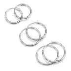 Boucles d'oreilles créoles en argent sterling