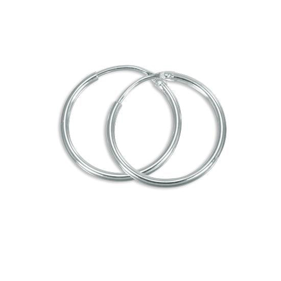 Boucles d'oreilles créoles en argent sterling