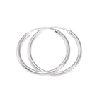 Boucles d'oreilles créoles en argent sterling de 1,5 mm