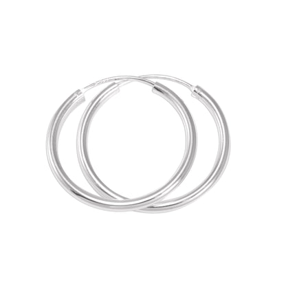 Boucles d'oreilles créoles en argent sterling de 1,5 mm