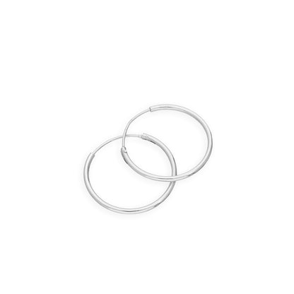 Boucles d'oreilles créoles en argent sterling