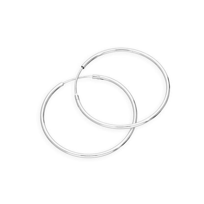 Boucles d'oreilles créoles en argent sterling