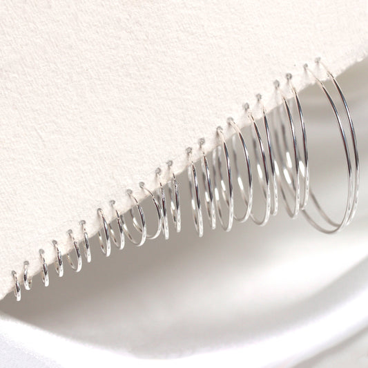 Boucles d'oreilles créoles en argent sterling