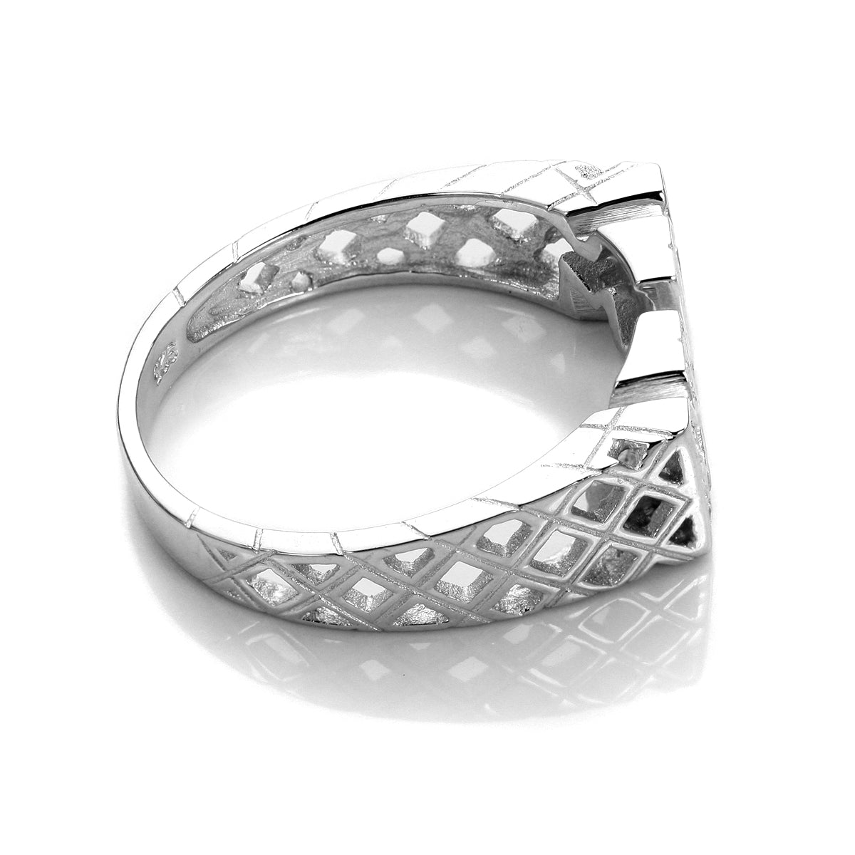 Bague maman en argent sterling avec zircone cubique transparent