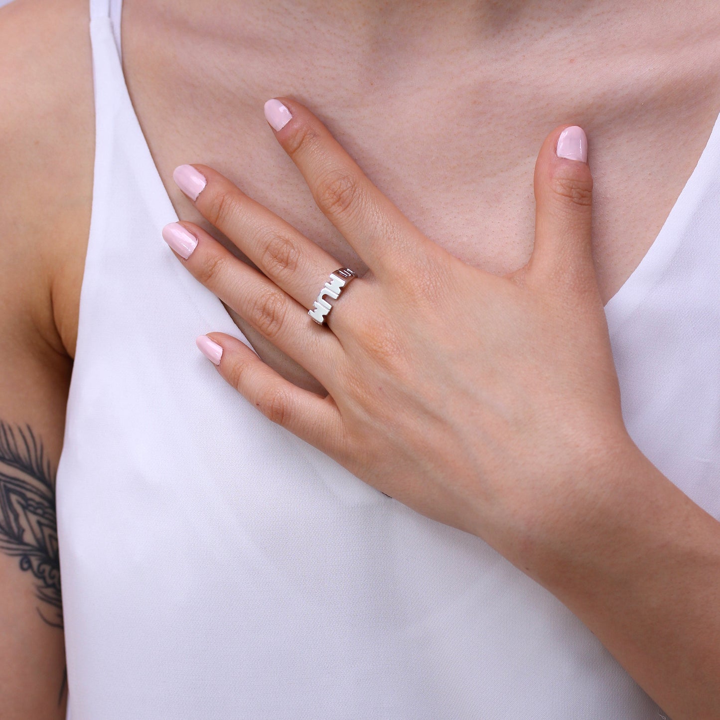 Bague maman en argent sterling