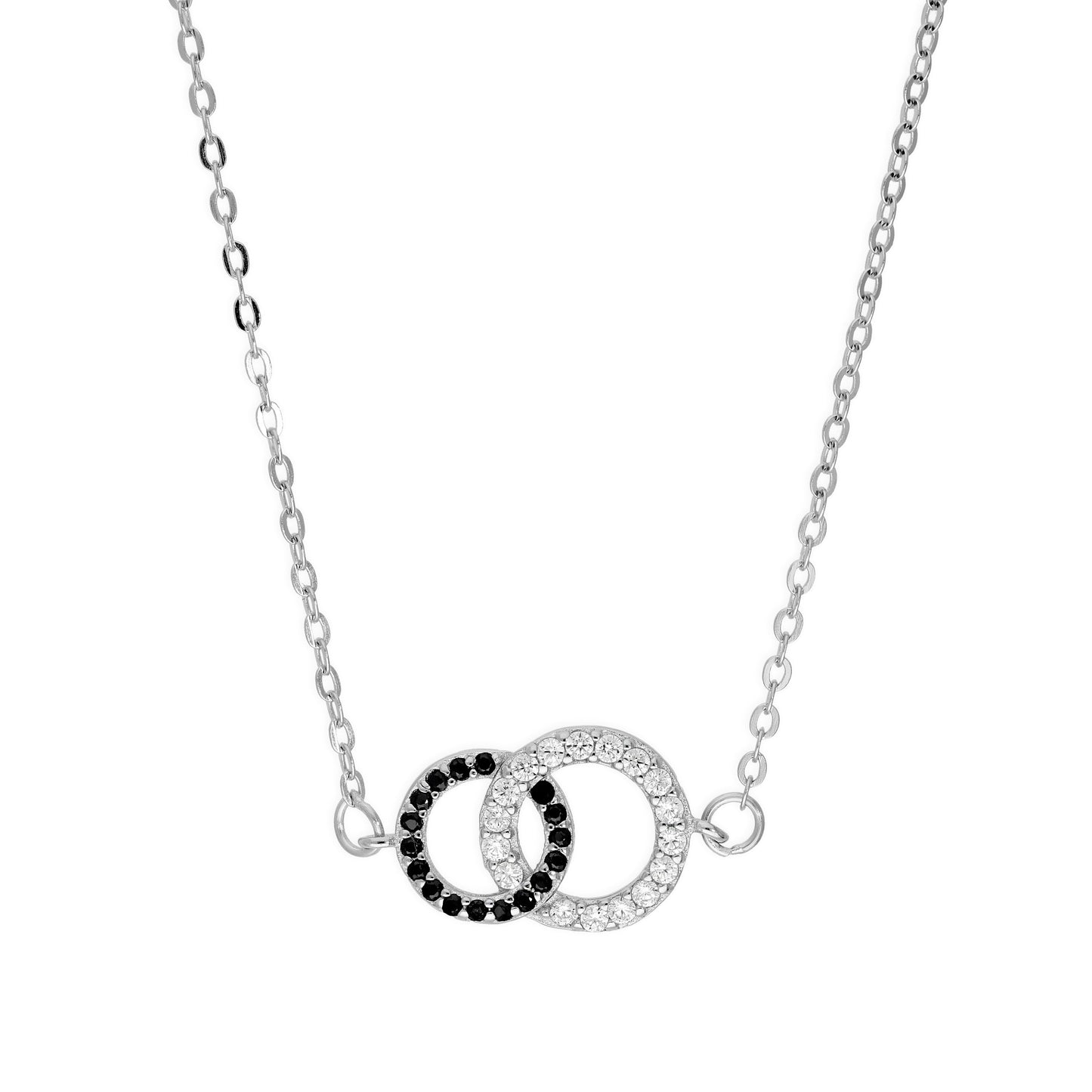 Collier Cercle Karma en Argent Sterling et Cristal CZ