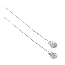 Boucles d'oreilles boules de Noël en argent sterling et cristal CZ transparent