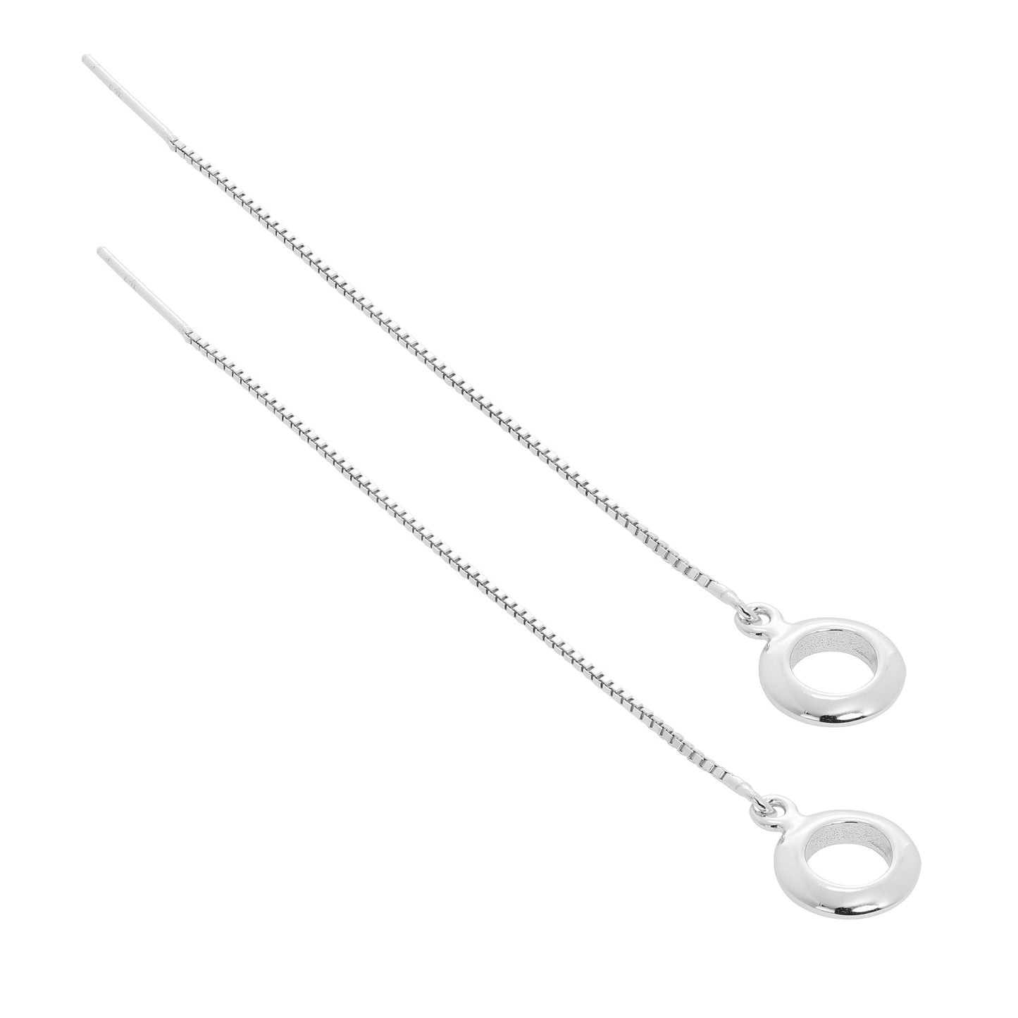 Boucles d'oreilles à enfiler en argent sterling avec cercle
