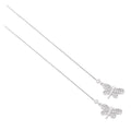 Boucles d'oreilles papillon en argent sterling et cristal CZ transparent