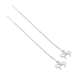 Boucles d'oreilles à enfiler en argent sterling avec nœud