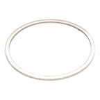 Bracelet rond en argent sterling et cristal CZ transparent de 61 mm