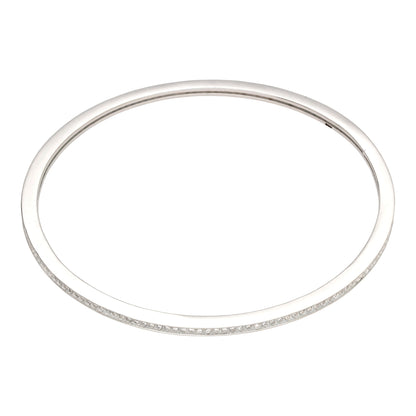 Bracelet rond en argent sterling et cristal CZ transparent de 61 mm