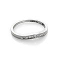 Bague en or blanc 9 carats avec diamants de 0,1 carat