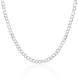 Chaîne gourmette et bracelet en argent sterling