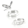 Ensemble de bagues d'orteil d'été en argent sterling