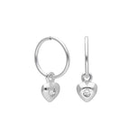 Boucles d'oreilles créoles dormeuses en argent sterling avec cristaux CZ de 10 à 22 mm