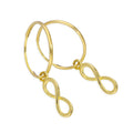 Boucles d'oreilles créoles à breloques infinies en or 9 carats de 10 mm